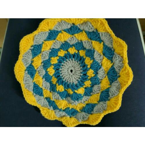 迷上曼陀罗钩编·花式坐垫、地垫、桌垫1天完成