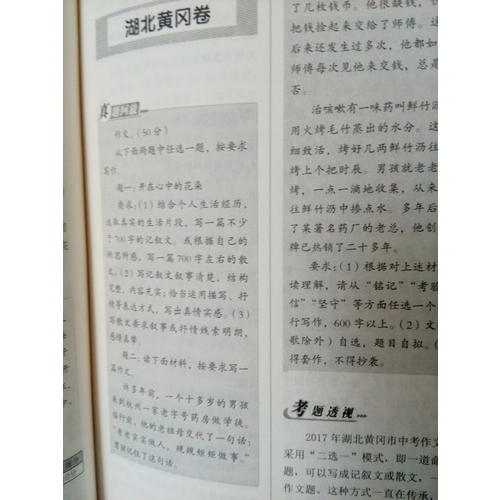 2017-2018年度中考满分作文特辑