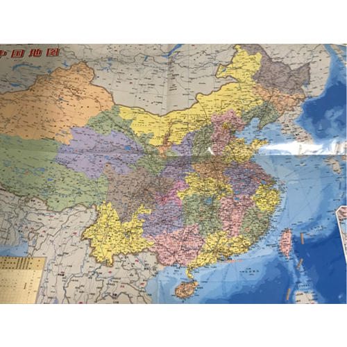 中国地理地图（4开撕不烂地图, 600mm*435mm）