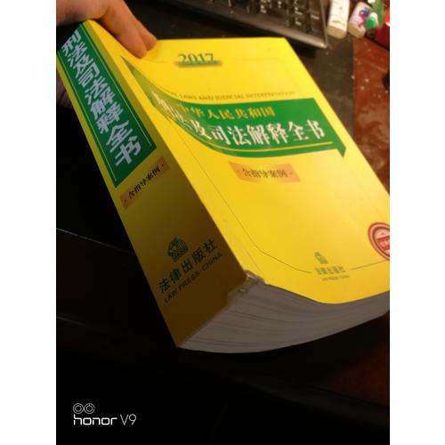 2017中华人民共和国刑法及司法解释全书（含指导案例）