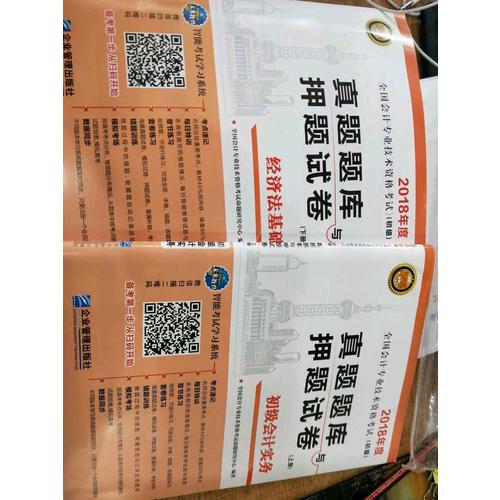 2018年全国初级会计职称考试真题题库与押题试卷 ：初级会计实务+经济法基础（共2册）
