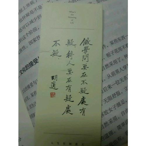 胡适：人生有何意义