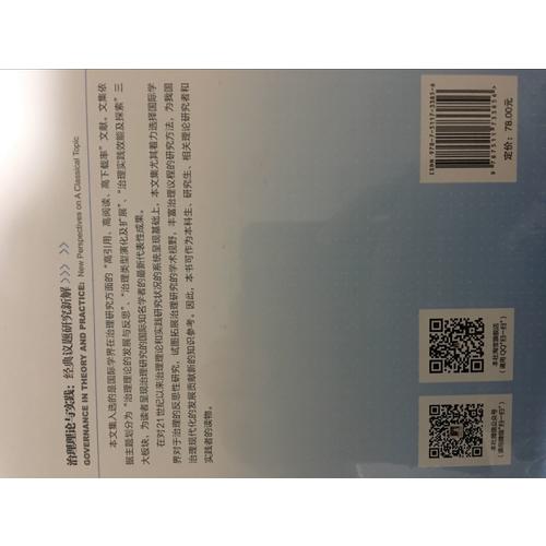 治理理论与实践（经典议题研究新解）