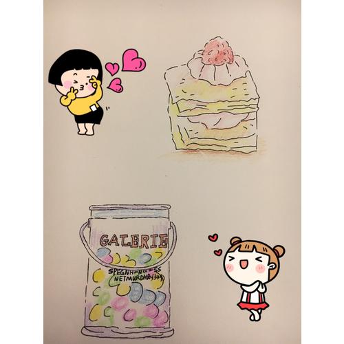 色铅笔的温情手绘