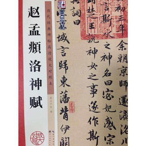 墨点字帖 历代经典碑帖高清放大对照本：赵孟頫洛神赋