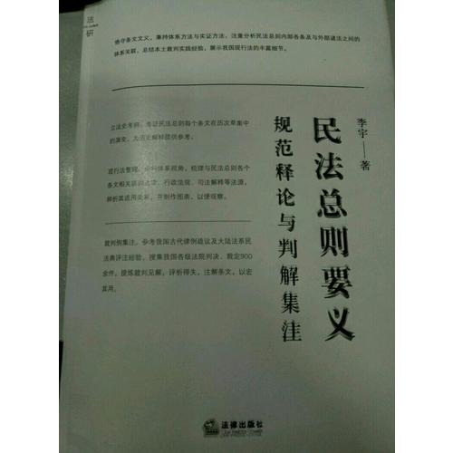 民法总则要义：规范释论与判解集注