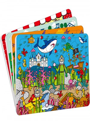 邦臣小红花：动手动脑玩拼图（4-6岁）（共4册）