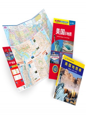 美国旅游地图美国地图册图书