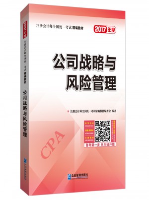 2017年注册会计师全国统一考试精编教材：公司战略与风险管理