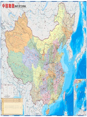 中国地理地图（防水耐折撕不烂地图 870mm*600mm）图书