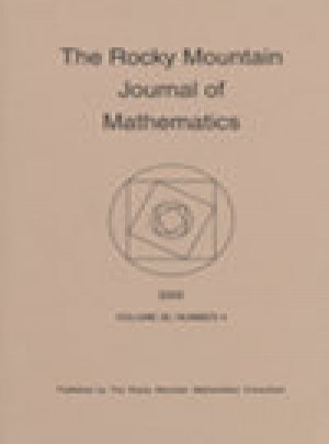 Rocky Mountain Journal Of Mathematics
