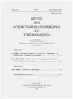 Revue Des Sciences Philosophiques Et Theologiques