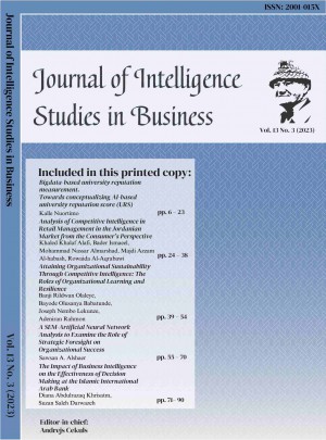 Journal Of Intelligence Studies In Business